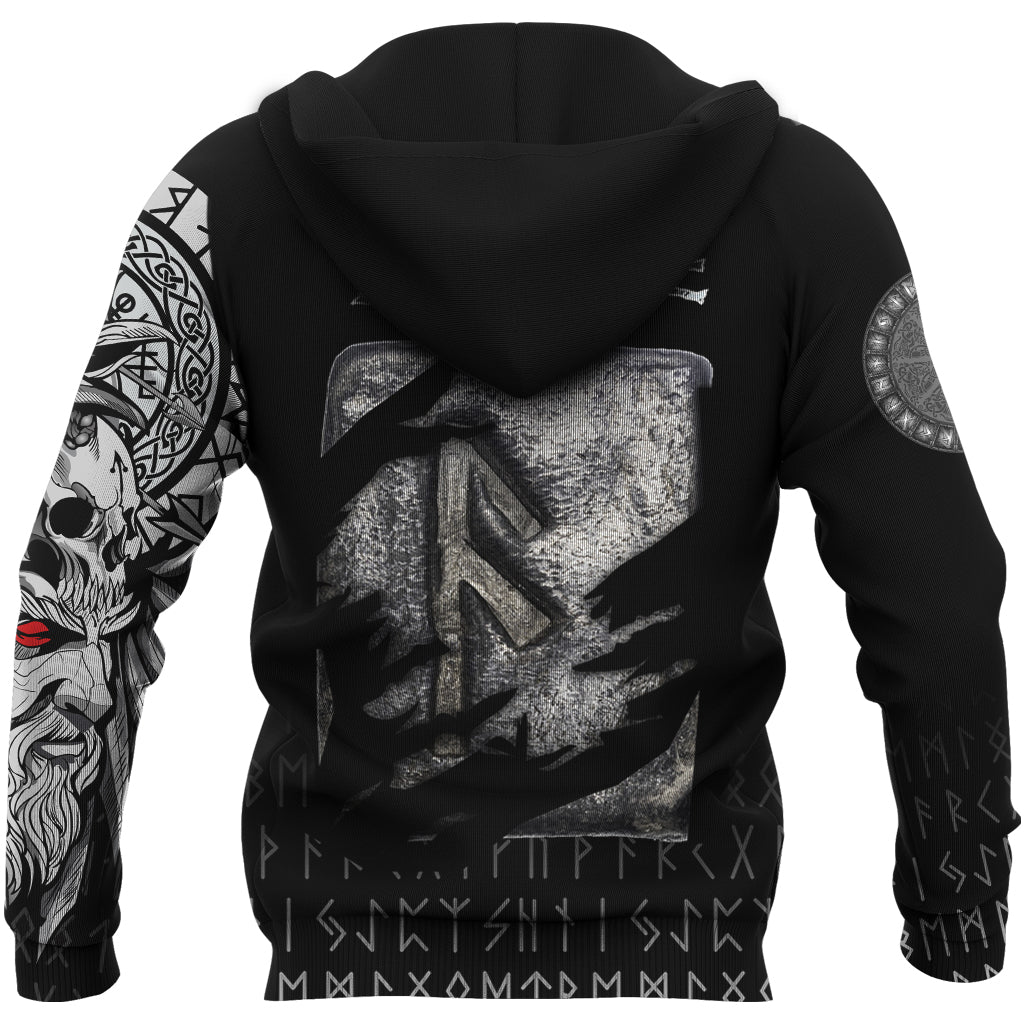 Viking Hoodie Ansuz Norse Runes RLT12