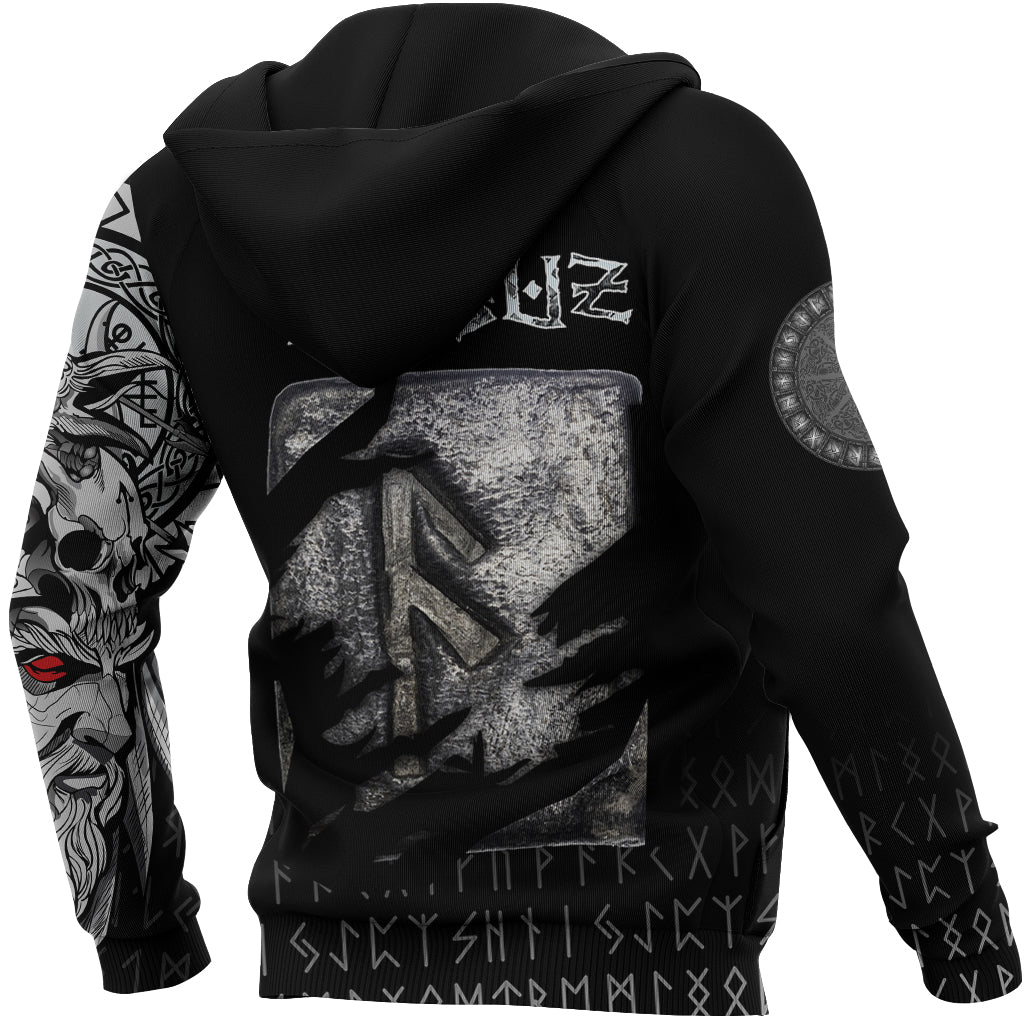 Viking Hoodie Ansuz Norse Runes RLT12