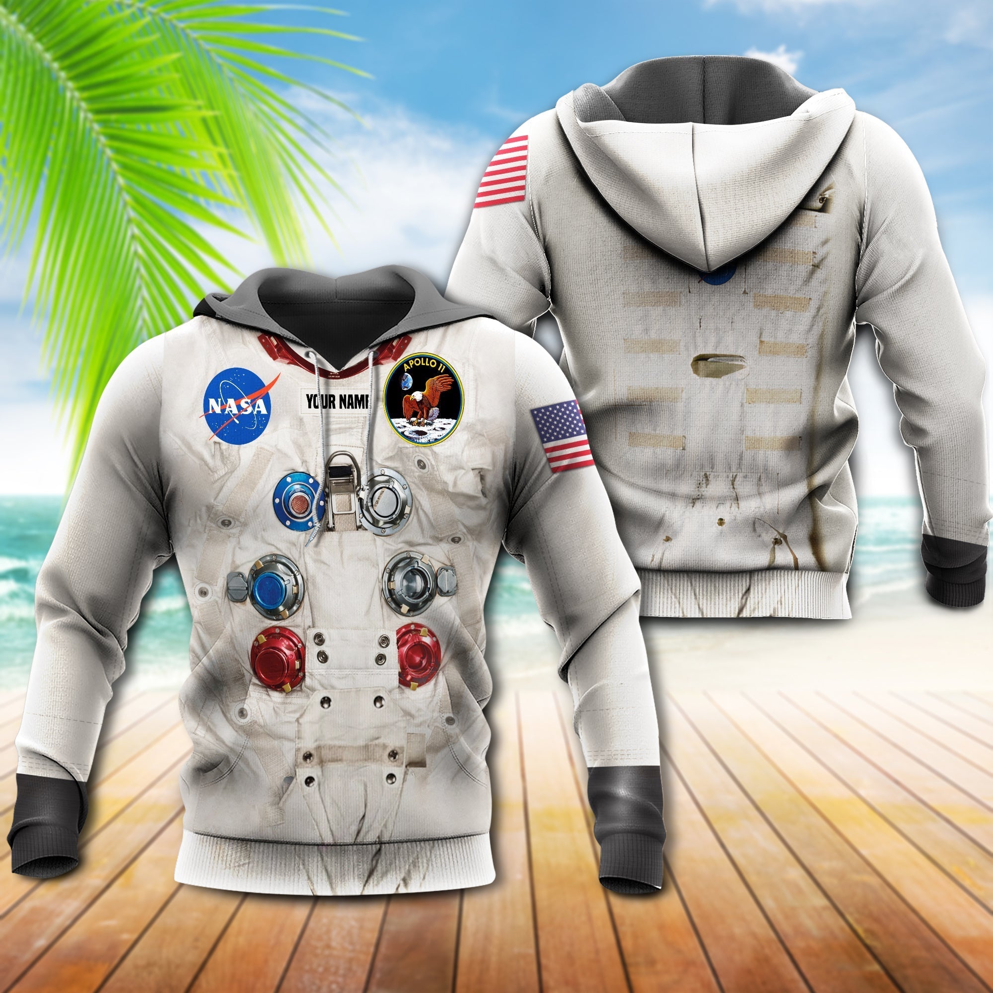 Astronaut With Galaxy Nasa Personalized Hoodie