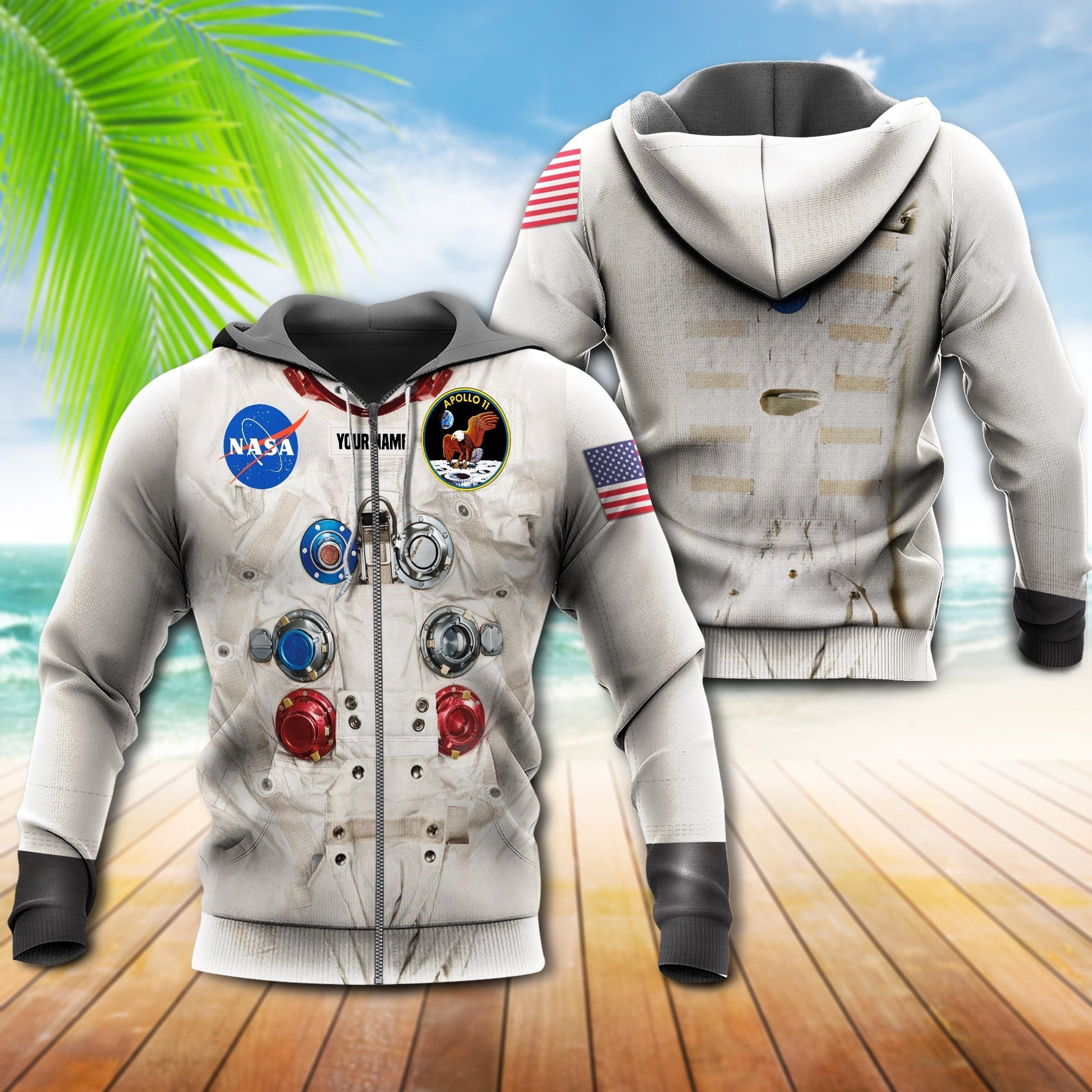 Astronaut With Galaxy Nasa Personalized Hoodie