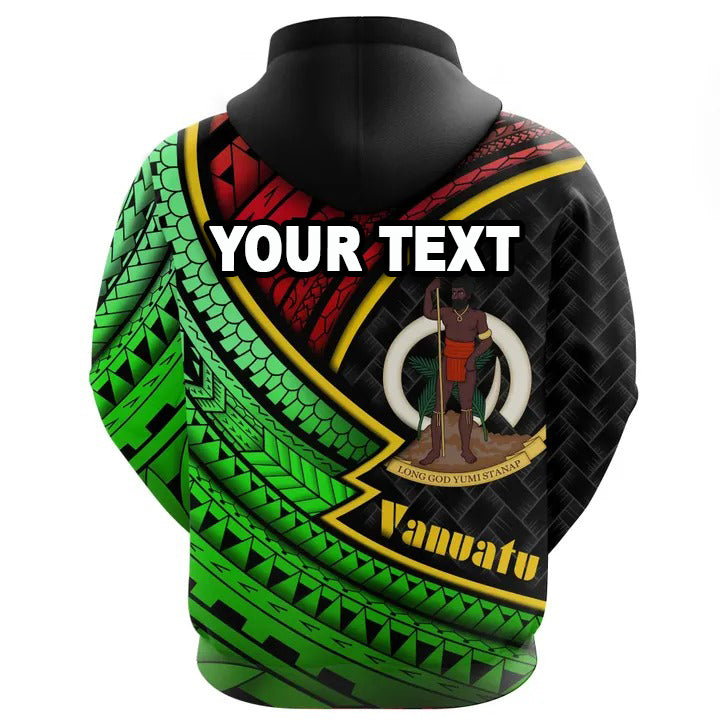 Custom Personalised Vanuatu Hoodie Vanuatu Lauhala Polynesian LT6