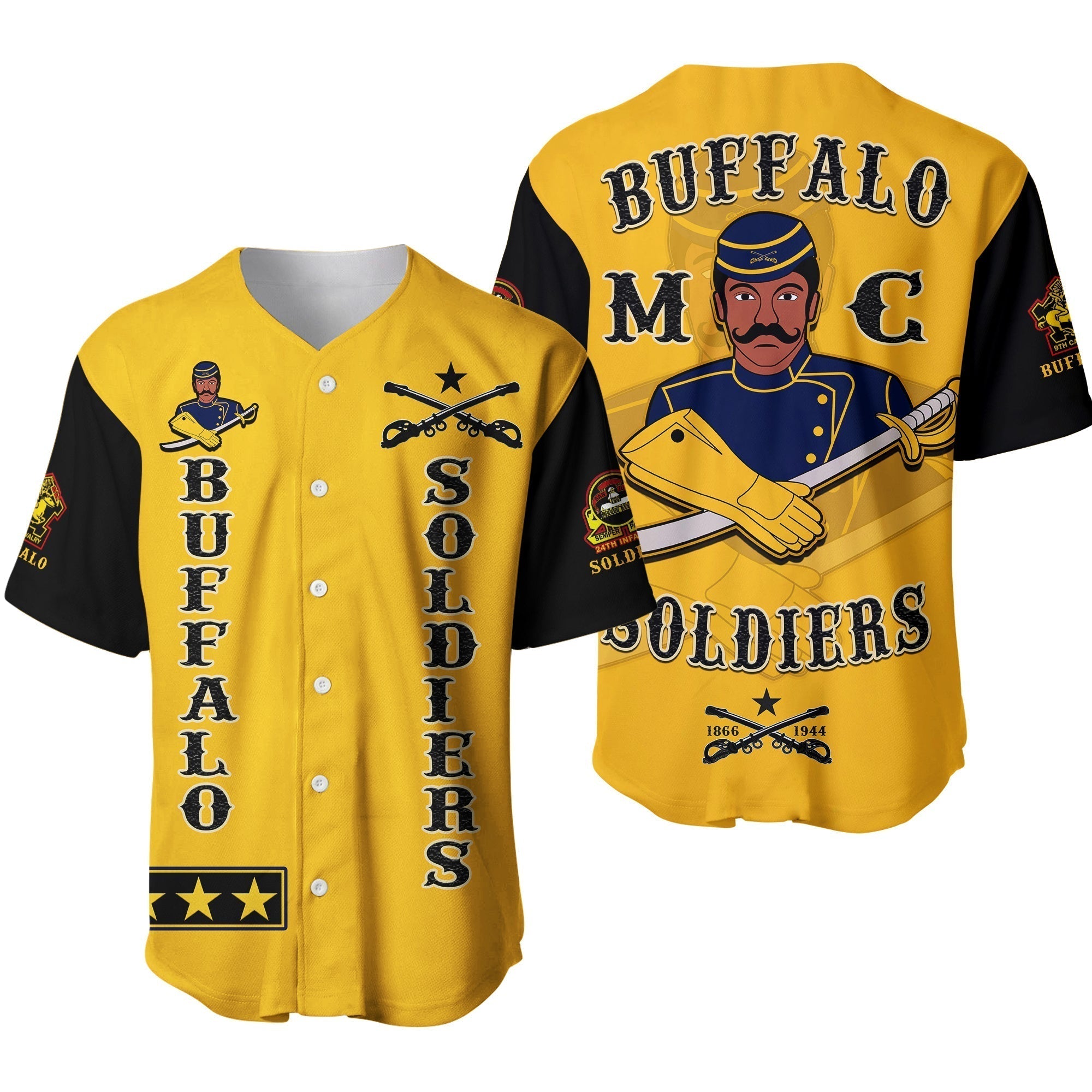 Buffalo Soldiers Baseball Jersey Motorcycle BSMC Club Ver.01