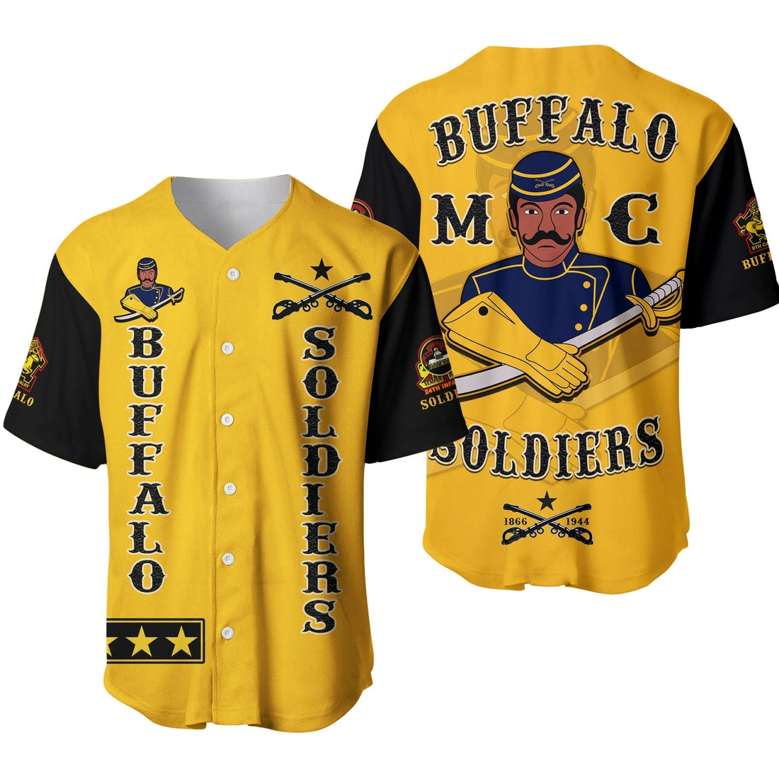 Buffalo Soldiers Baseball Jersey Motorcycle BSMC Club Ver.01