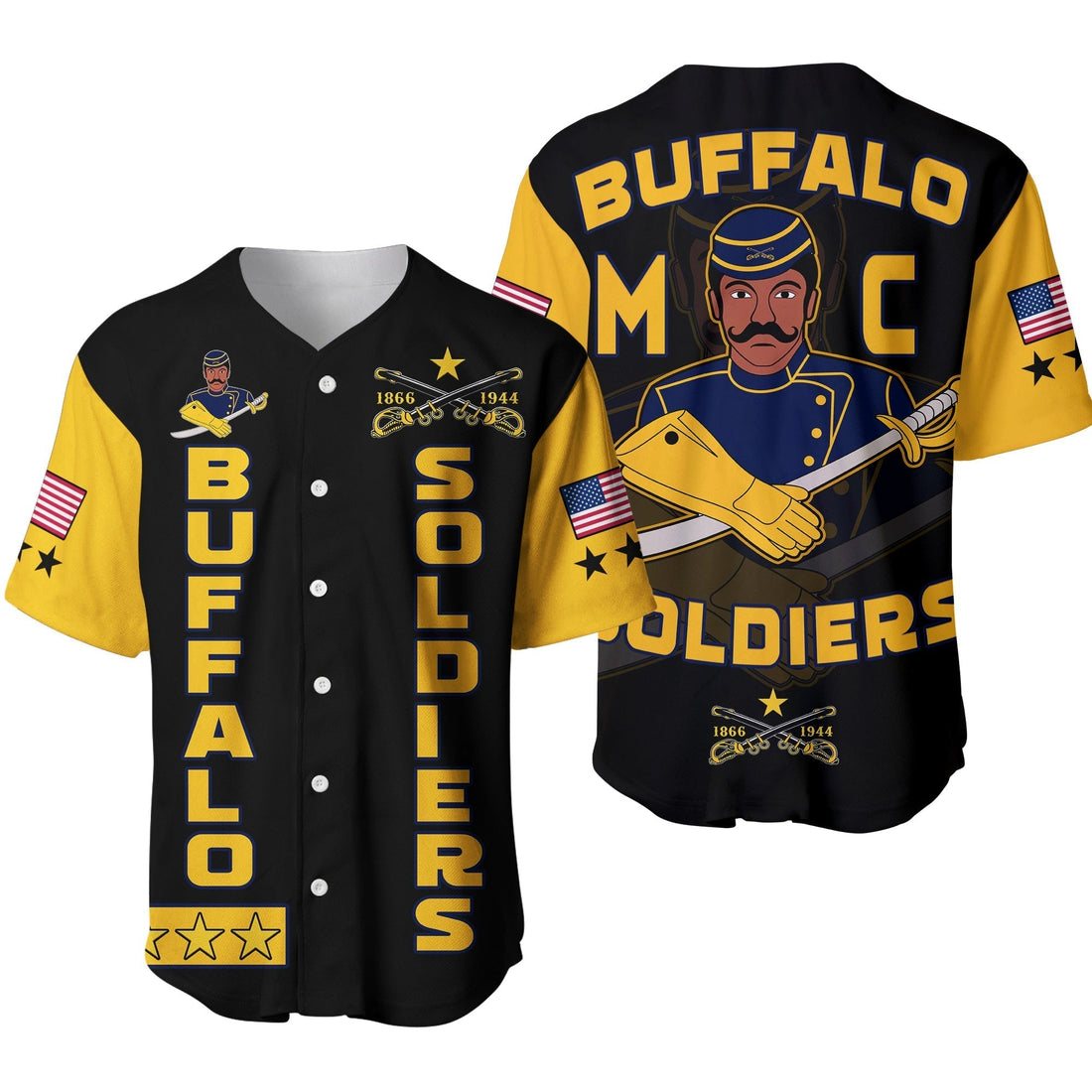 Buffalo Soldiers Baseball Jersey BSMC Club Adore Motorcycle Ver.01