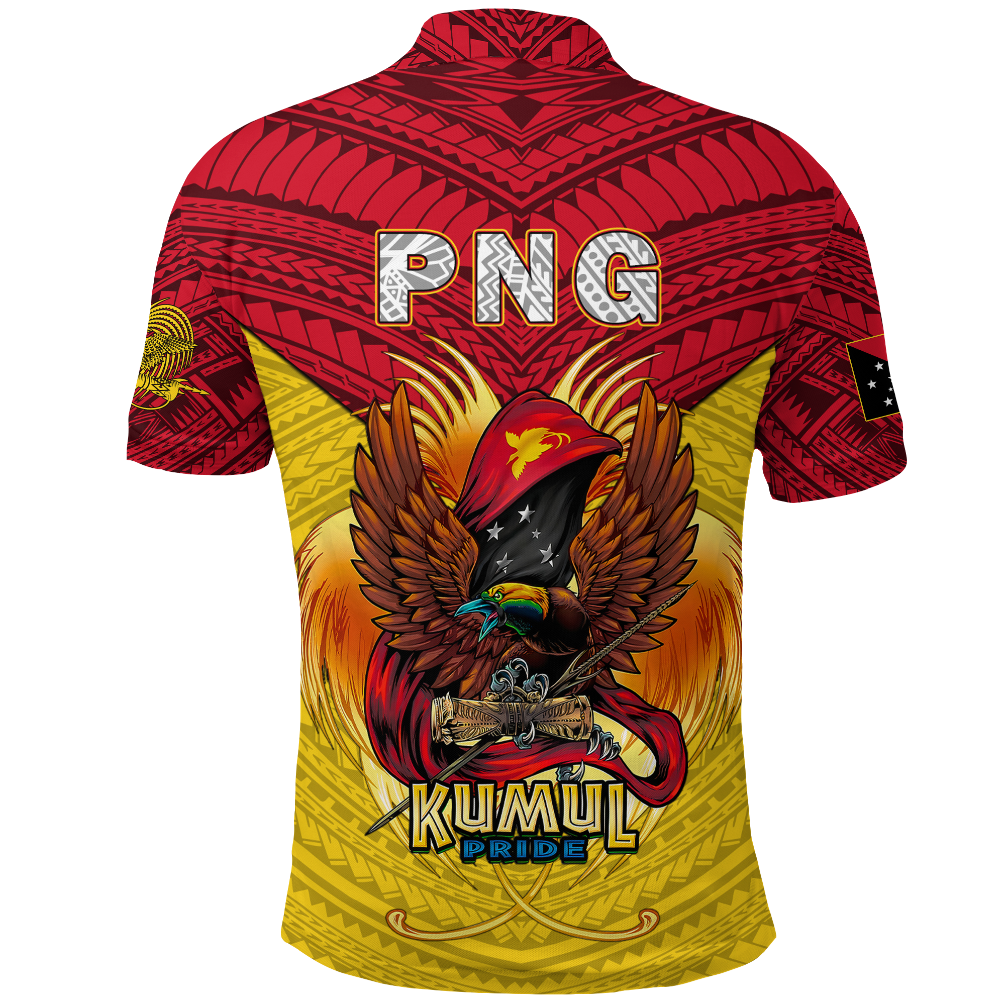 Papua New Guinea Rugby Kumul Pride Polo Shirt LT2