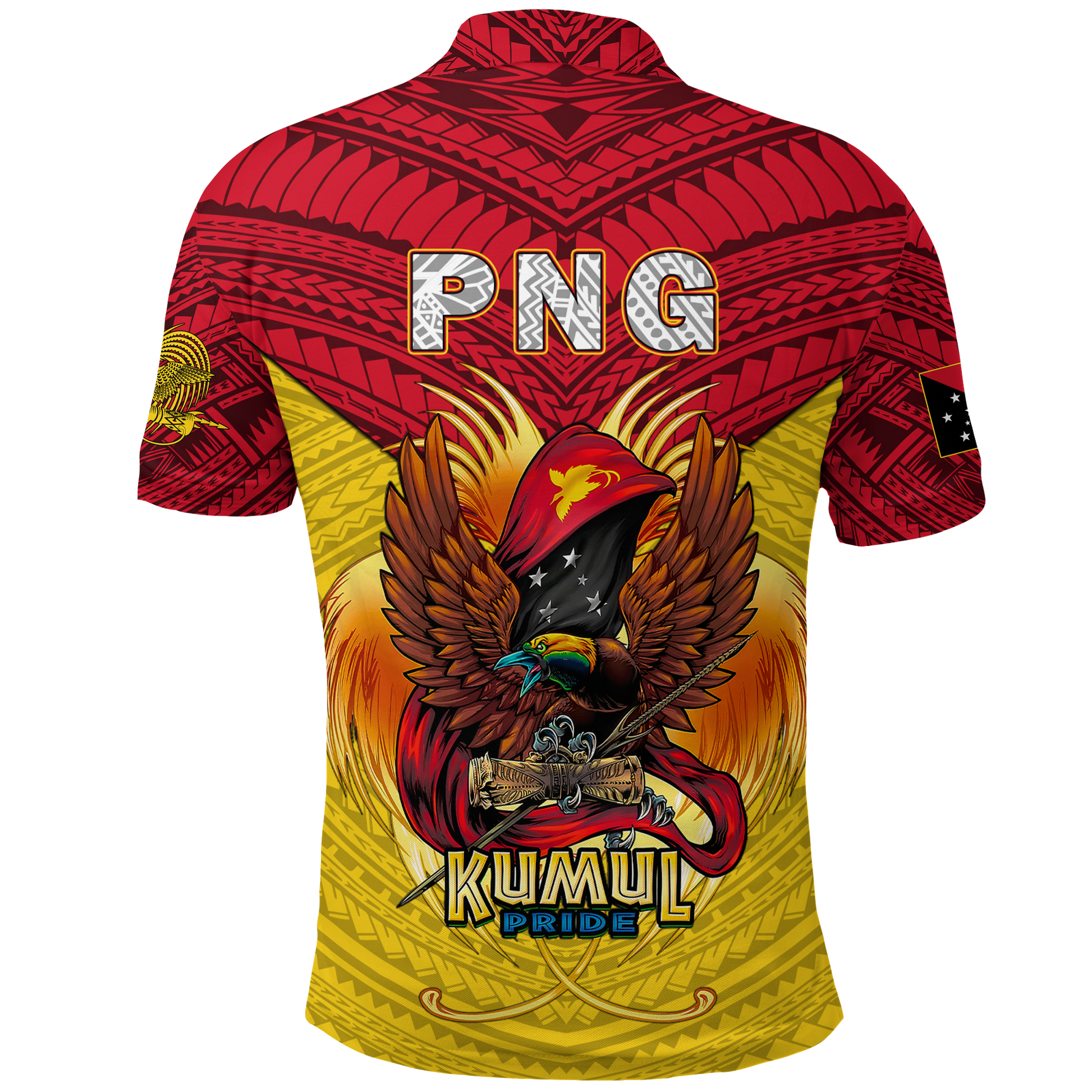 Papua New Guinea Rugby Kumul Pride Polo Shirt LT2
