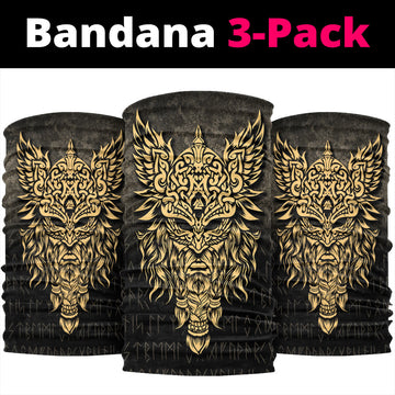 Viking Bandana Odin The Allfather Asgard God and Chief Of Aesir Gold Version Bandana RLT12