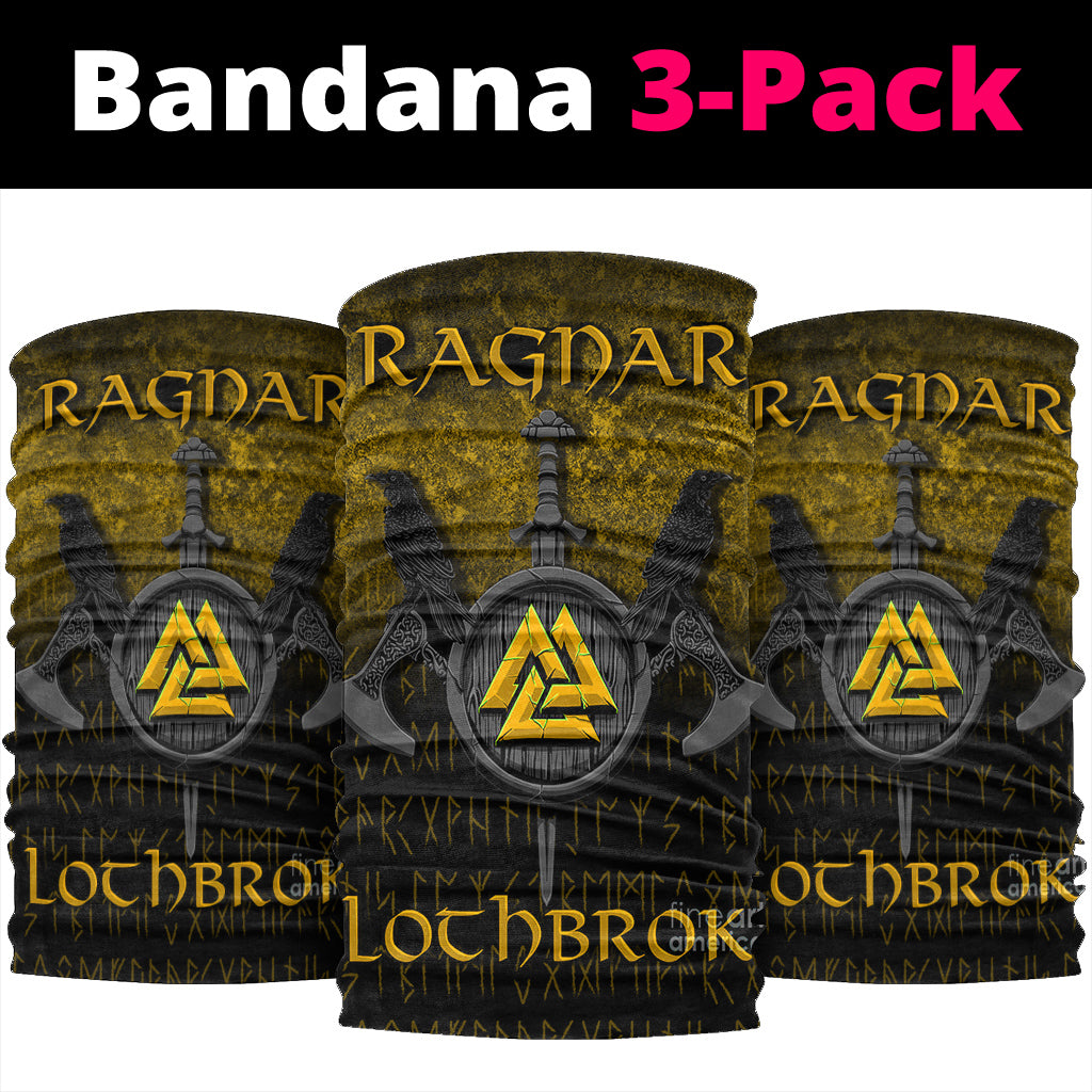 Viking Bandana Ragnar Lothbrok Ragnar Lodbrok Viking Warrior Gold Version Bandana RLT12