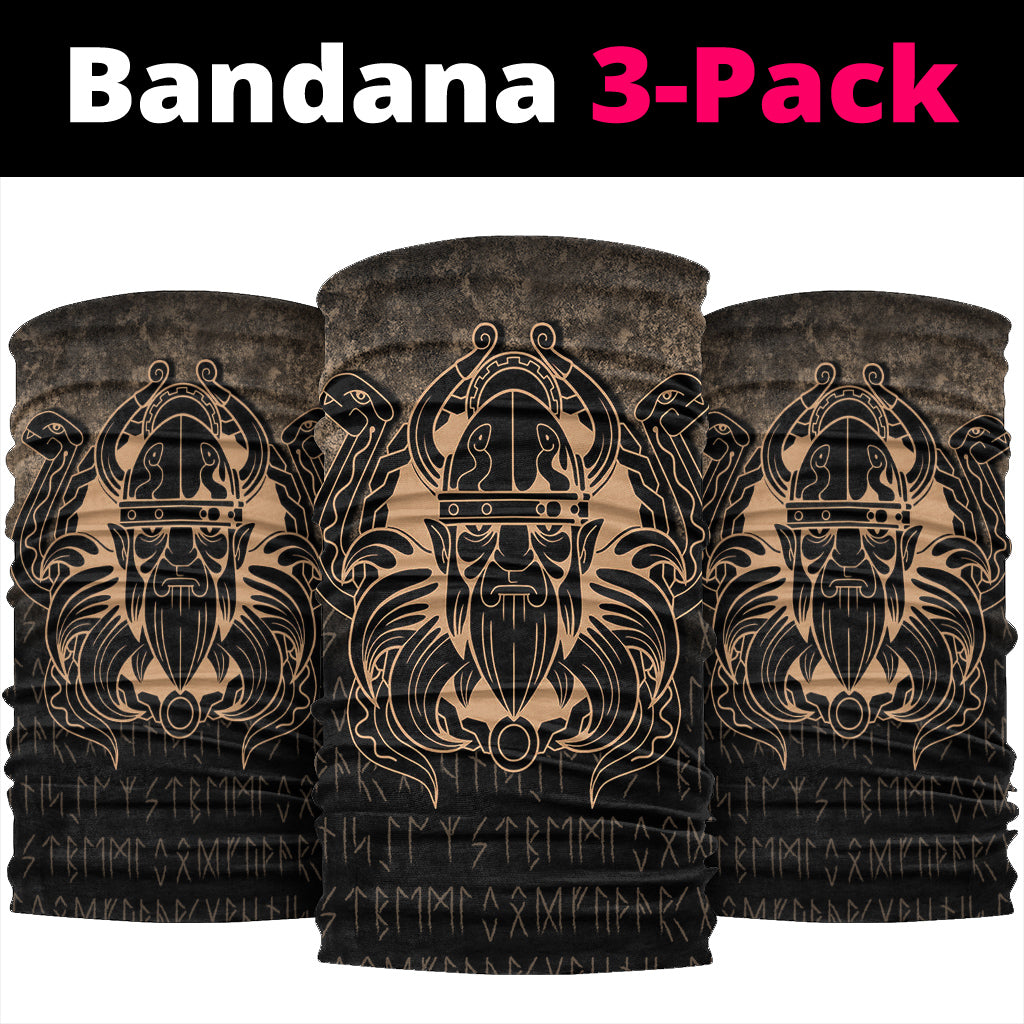Viking Bandana Nordic Warrior Valhalla Norse Gold Version Bandana RLT12