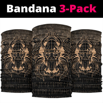 Viking Bandana Nordic Warrior Valhalla Norse Gold Version Bandana RLT12