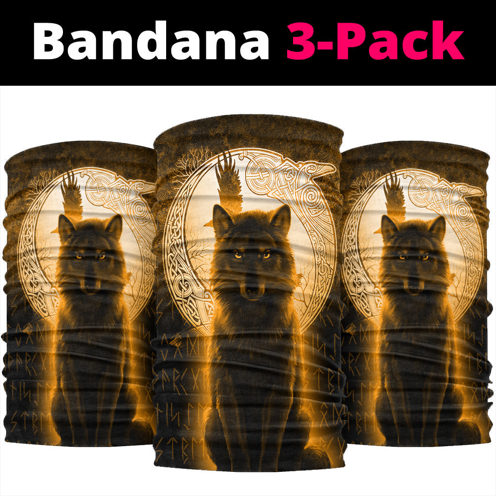 Viking Bandana Fenrir Viking Wolf Gold Version Bandana RLT12