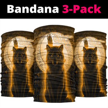 Viking Bandana Fenrir Viking Wolf Gold Version Bandana RLT12