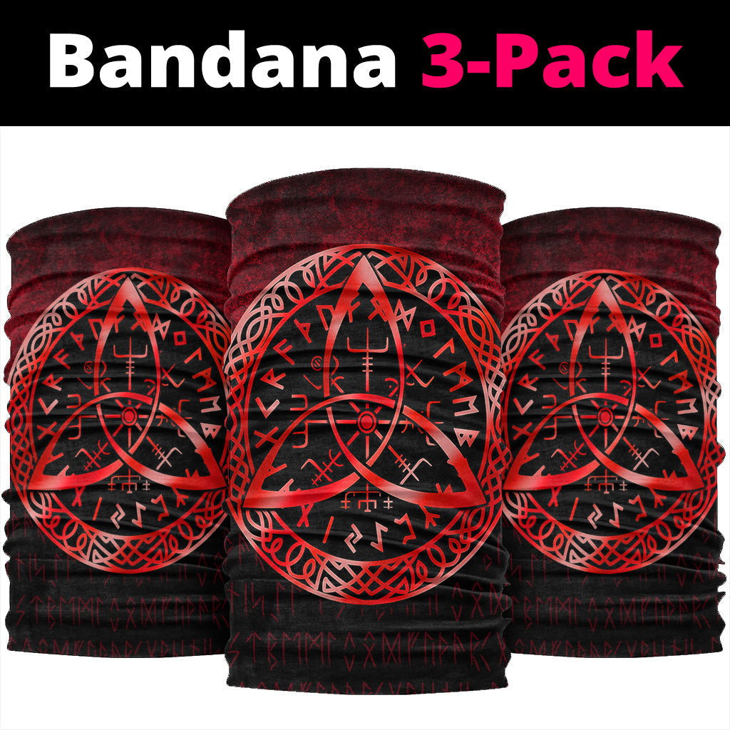 Viking Bandana Vegvisir Nordic Viking Rune Red Version Bandana RLT12