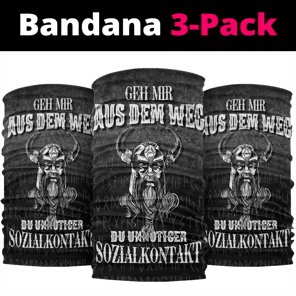Viking Bandana Geh mir aus dem Weg du unnotiger Sozialkontakt Bandana RLT12