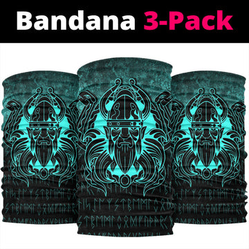 Viking Bandana Nordic Warrior Valhalla Norse Cyan Version Bandana RLT12