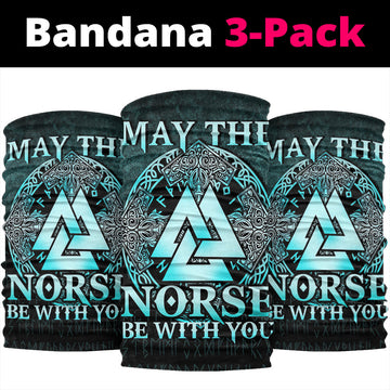 Viking Bandana May The Norse Be With You Viking Cyan Version Bandana RLT12