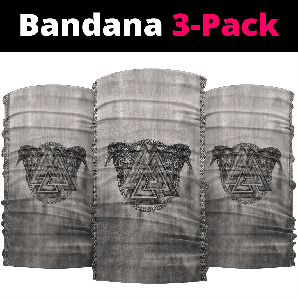 Viking Bandana Viking Valknut and Raven Bandana RLT12