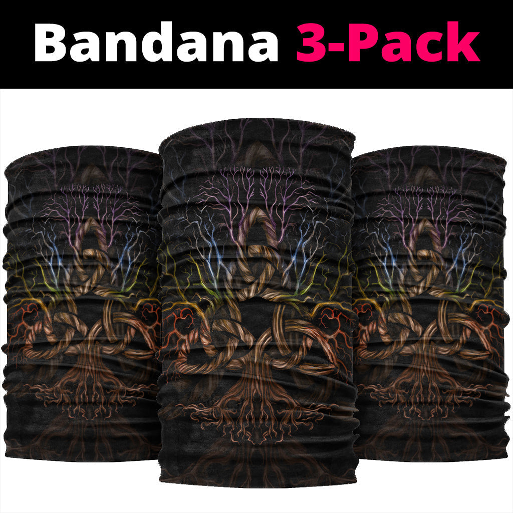 Viking Bandana Colorful Tree Of Life With Triquetra Bandana RLT12