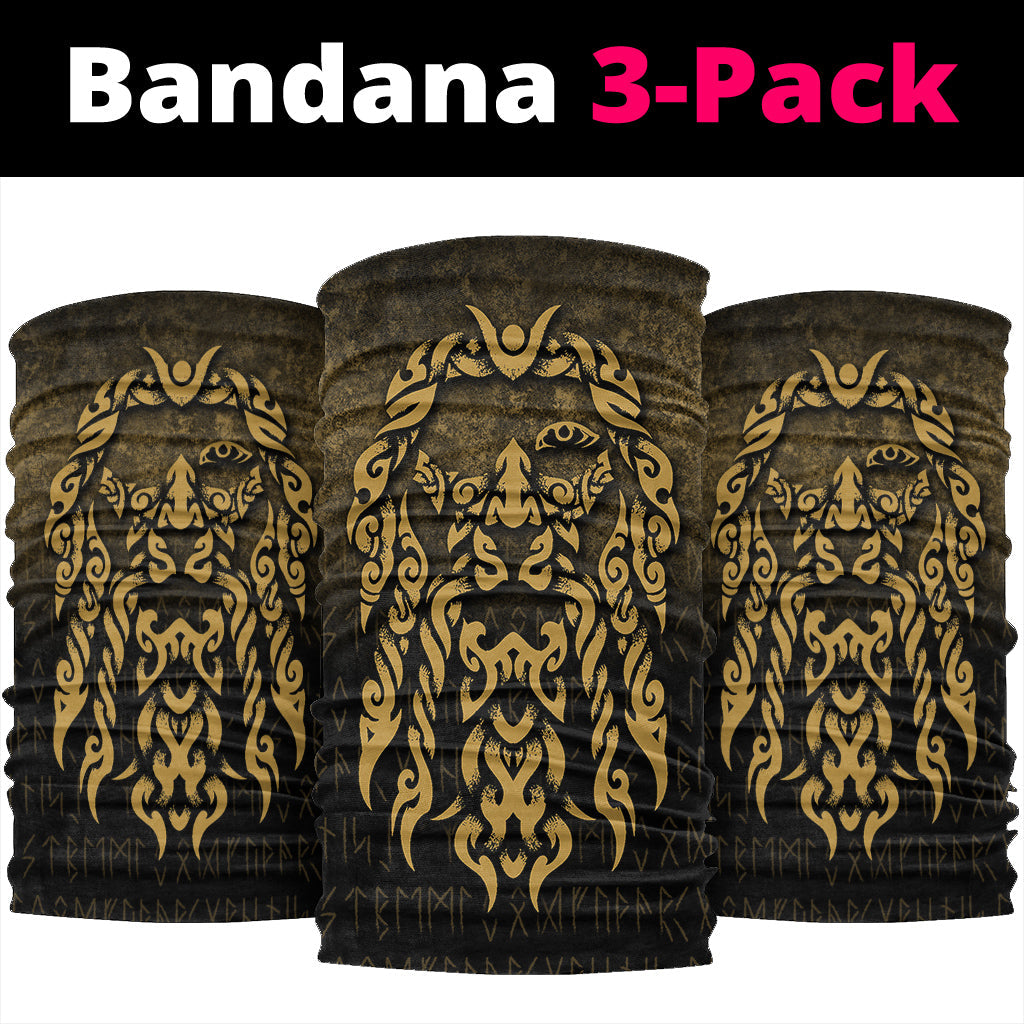 Viking Bandana Viking God Odin Allfather In Asgard Raven God Gold Version Bandana RLT12