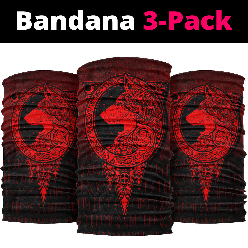 Viking Bandana Viking Norse Wolf Red Version Bandana RLT12