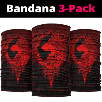 Viking Bandana Viking Norse Wolf Red Version Bandana RLT12