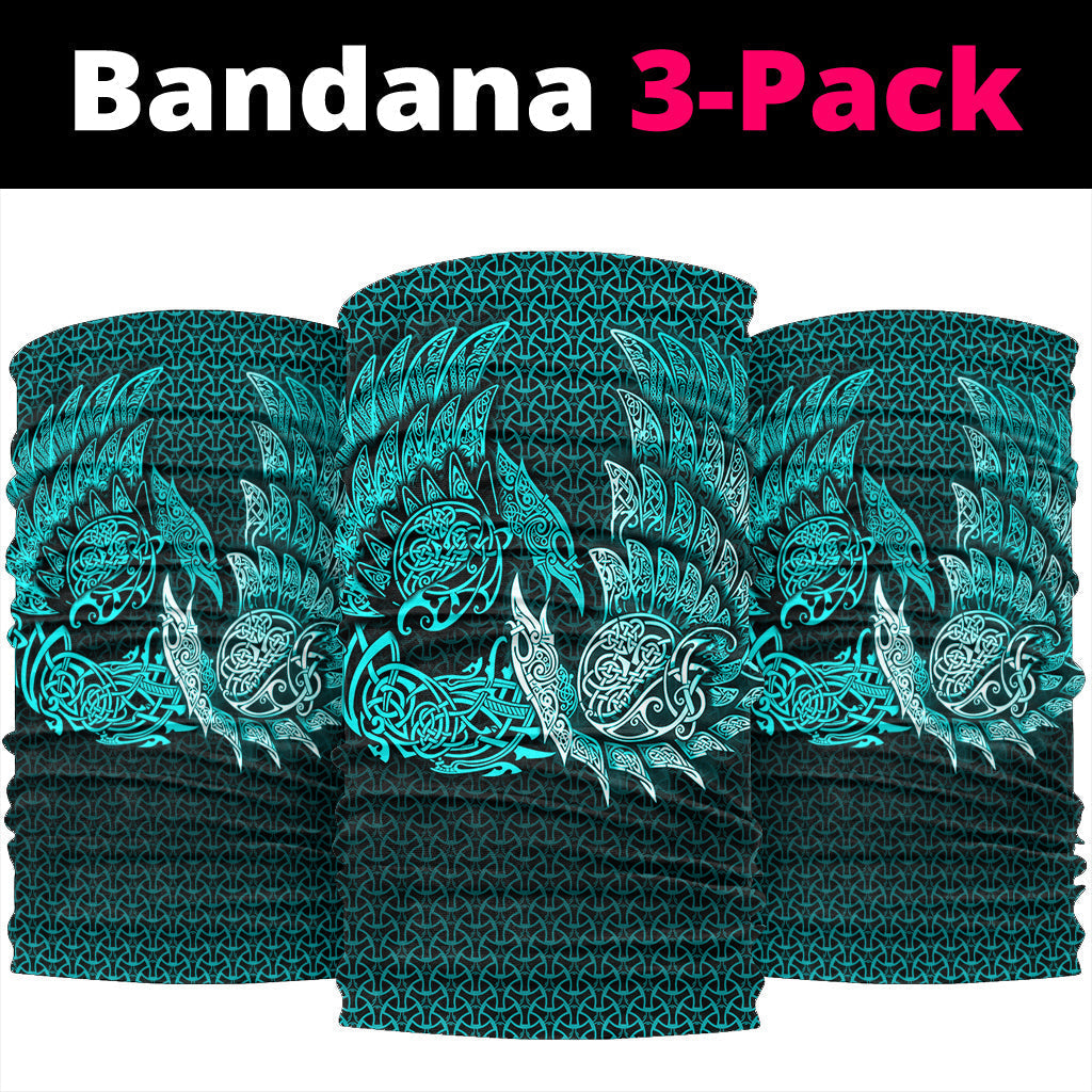 Viking Bandana Ragnarok Huginn Muninn Cyan Version Bandana RLT12