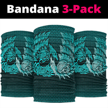 Viking Bandana Ragnarok Huginn Muninn Cyan Version Bandana RLT12