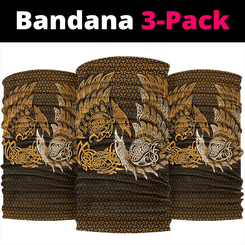 Viking Bandana Ragnarok Huginn Muninn Gold Version Bandana RLT12