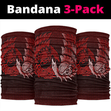Viking Bandana Ragnarok Huginn Muninn Red Version Bandana RLT12