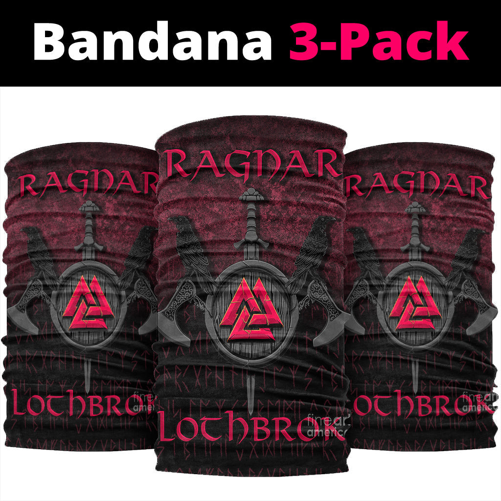 Viking Bandana Ragnar Lothbrok Ragnar Lodbrok Viking Warrior Red Version Bandana RLT12