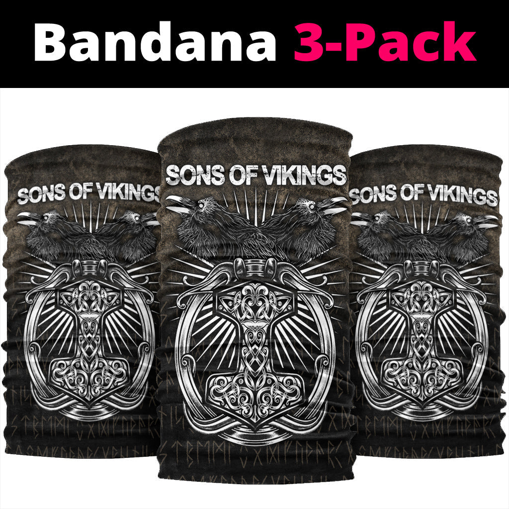 Viking Bandana Vikings Ravens Mjolnir Bandana RLT12