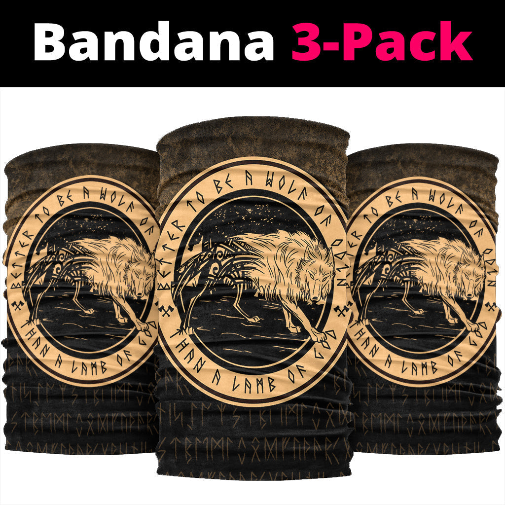 Wonder Print Shop Bandana - Wolf Of Odin - Gold Version Bandana RLT12