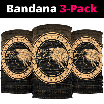 Wonder Print Shop Bandana - Wolf Of Odin - Gold Version Bandana RLT12