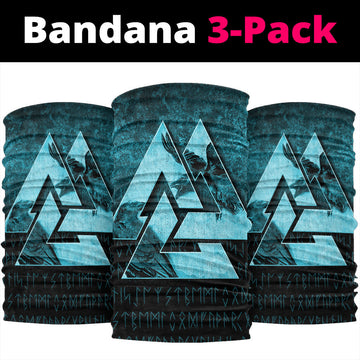 Viking Bandana Huginn Muninn Ravens from Odin Viking Cyan Version Bandana RLT12