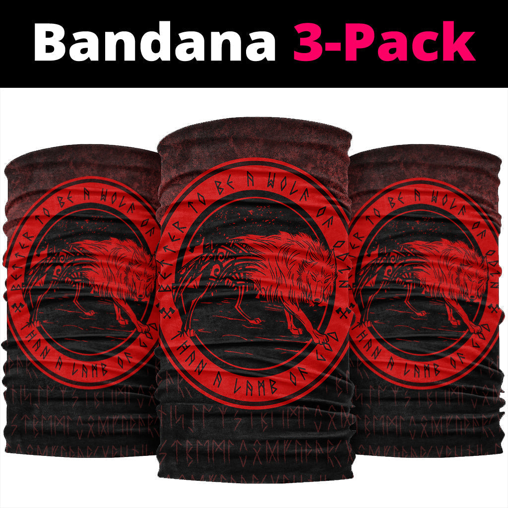 Wonder Print Shop Bandana - Wolf Of Odin - Red Version Bandana RLT12