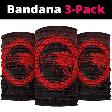 Wonder Print Shop Bandana - Wolf Of Odin - Red Version Bandana RLT12