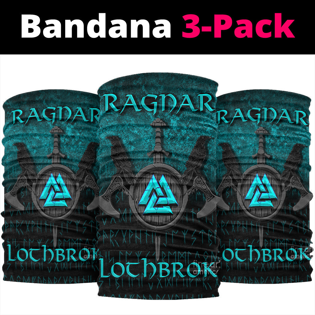 Viking Bandana Ragnar Lothbrok Ragnar Lodbrok Viking Warrior Cyan Version Bandana RLT12
