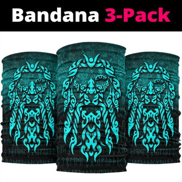 Viking Bandana Viking God Odin Allfather In Asgard Raven God Cyan Version Bandana RLT12