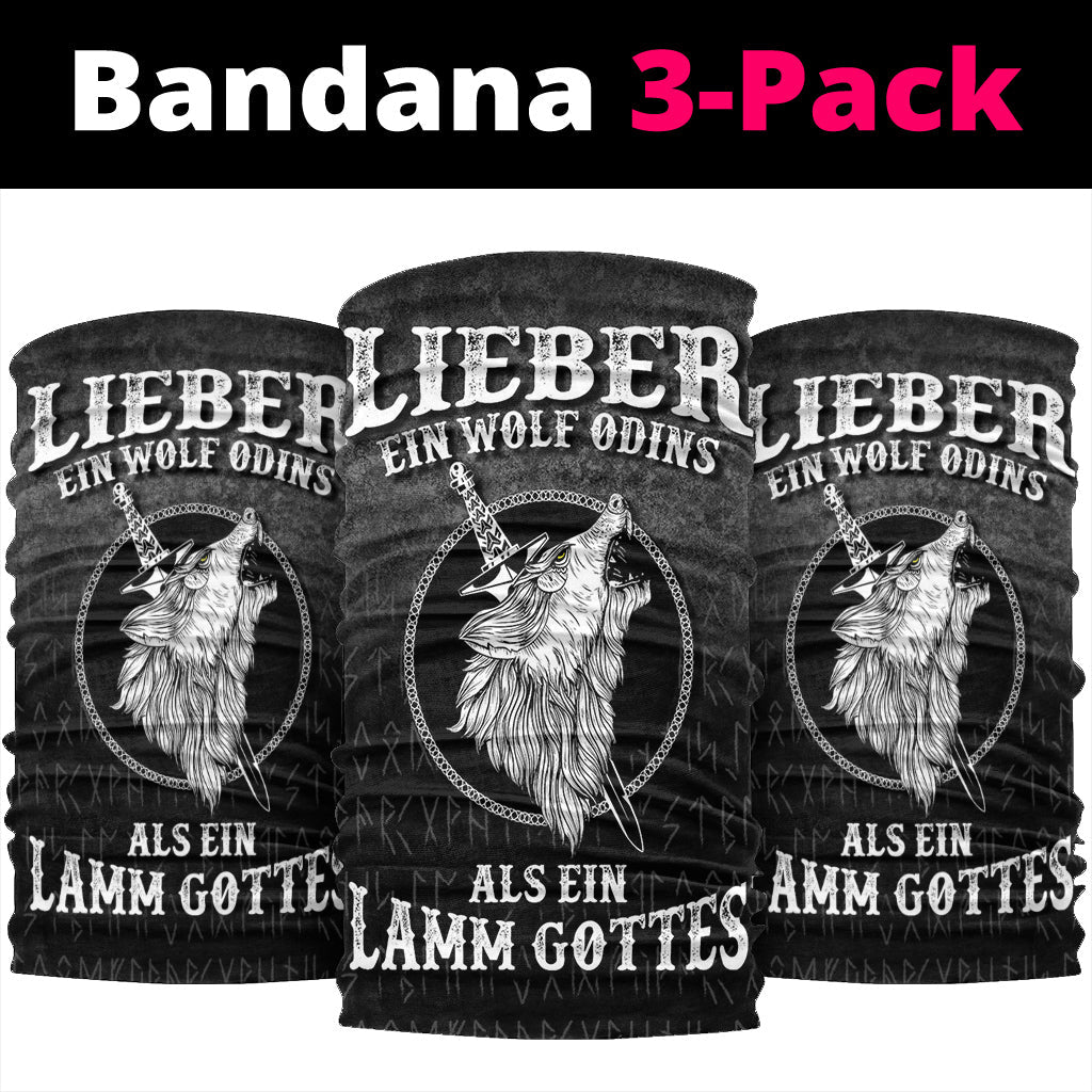 Viking Bandana Lieber Ein Wolf Odins Als Ein Lamm Gottes Bandana RLT12