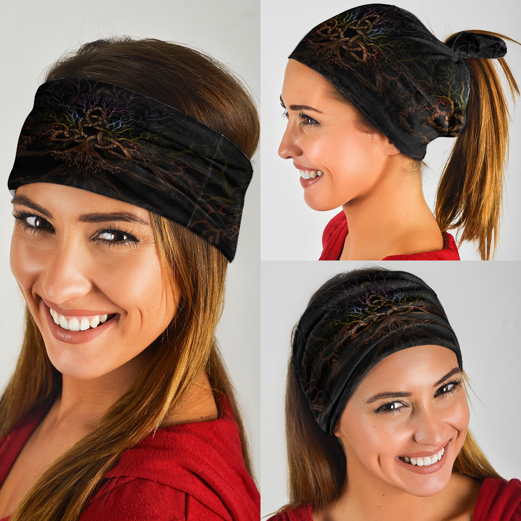 Viking Bandana Colorful Tree Of Life With Triquetra Bandana RLT12