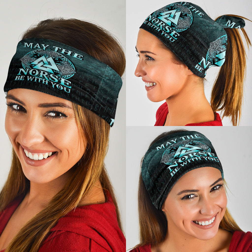 Viking Bandana May The Norse Be With You Viking Cyan Version Bandana RLT12
