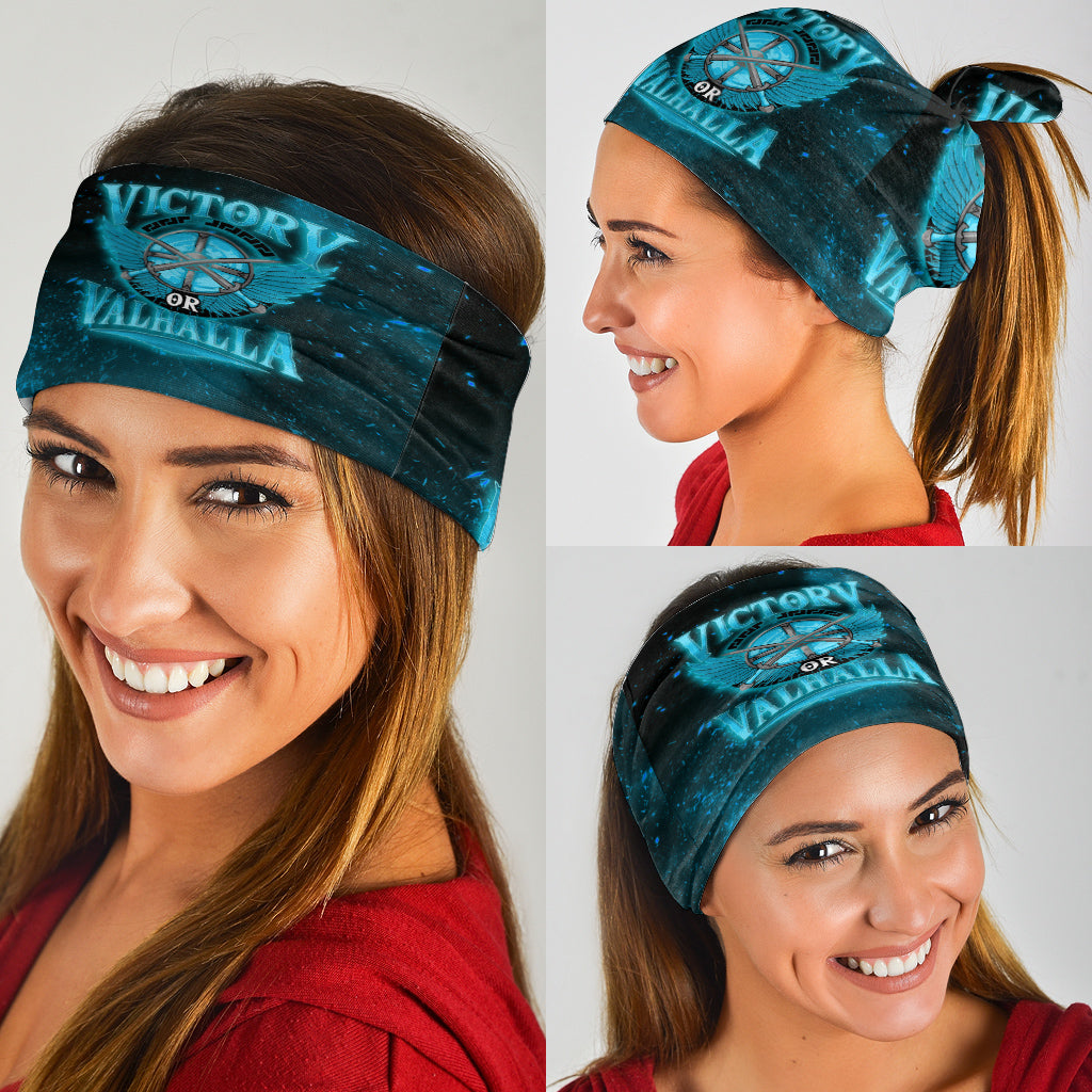 Viking Bandana Victory Or Valhalla Cyan Style Bandana RLT12