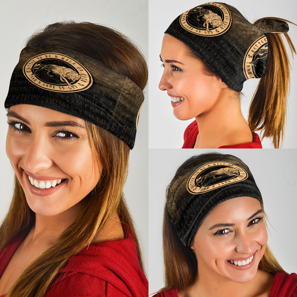 Wonder Print Shop Bandana - Wolf Of Odin - Gold Version Bandana RLT12