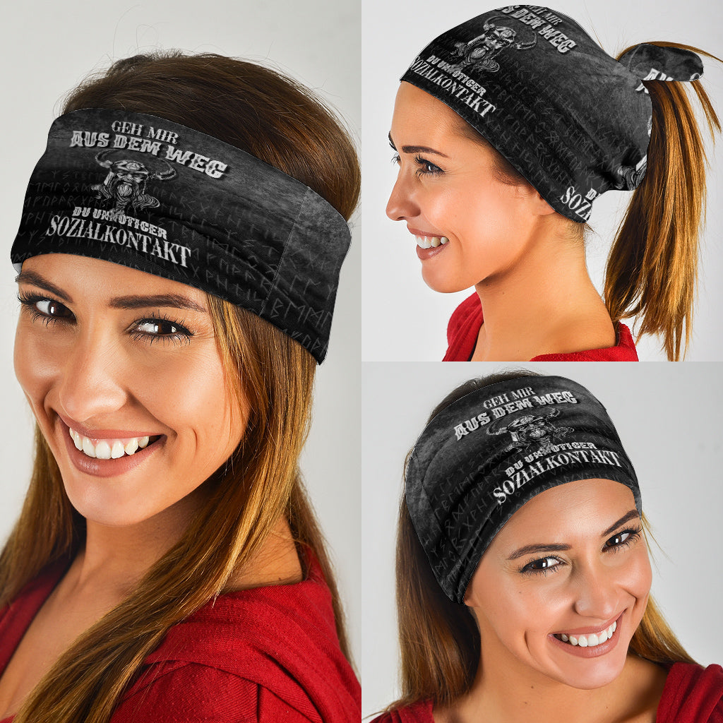 Viking Bandana Geh mir aus dem Weg du unnotiger Sozialkontakt Bandana RLT12