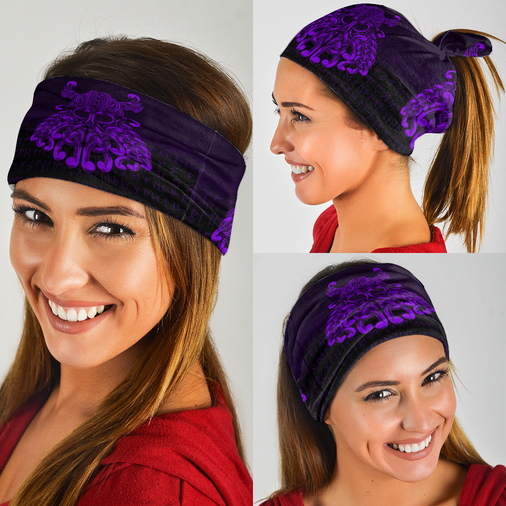 Viking Bandana Vikings Odin Valhalla Purple Version Bandana RLT12