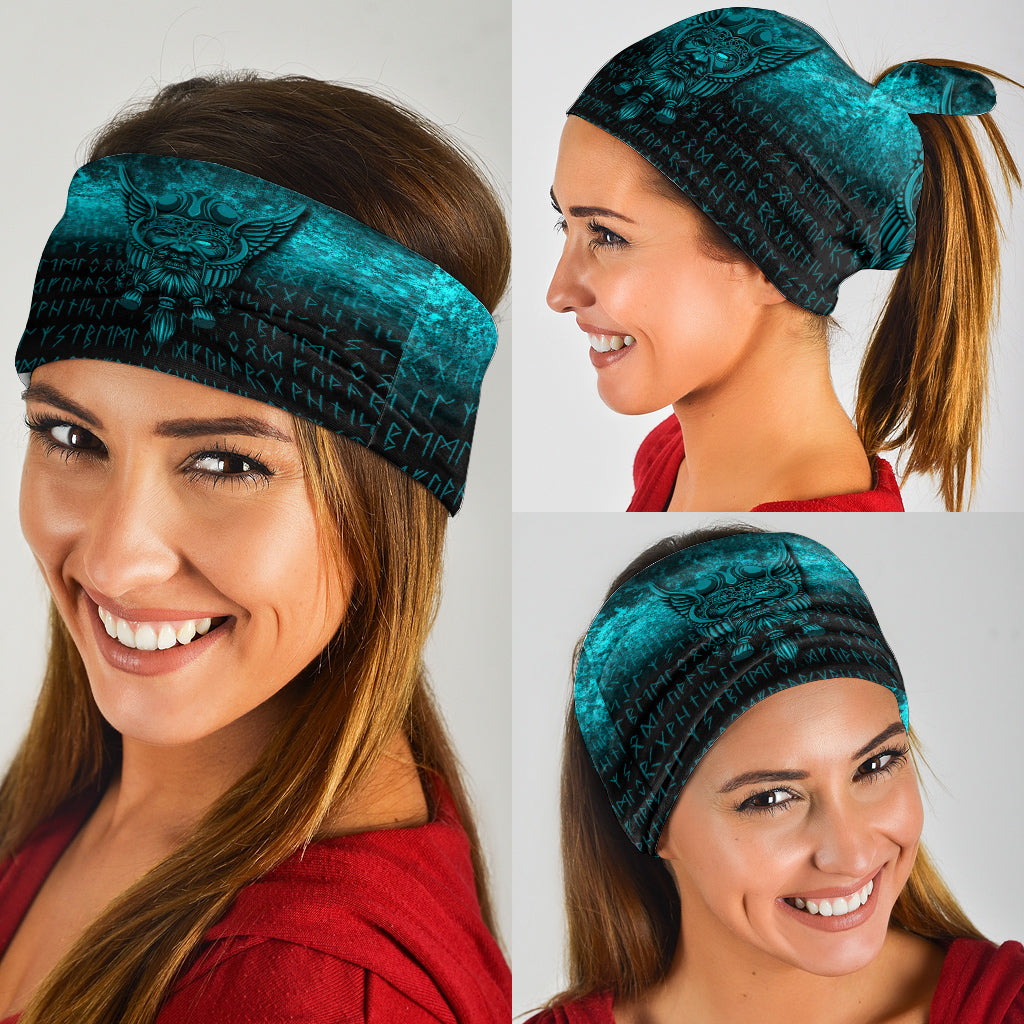 Viking Bandana Viking Odin Allfather In Asgard Cyan Version Bandana RLT12