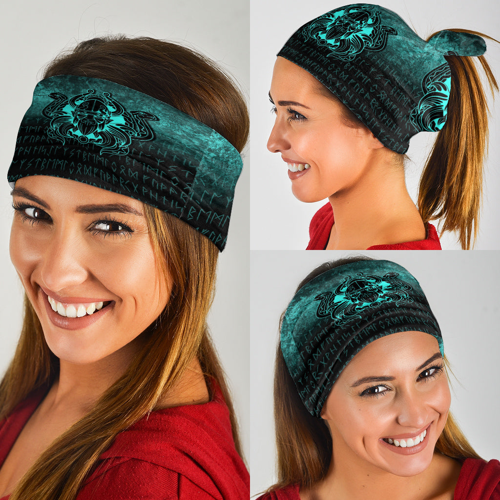 Viking Bandana Nordic Warrior Valhalla Norse Cyan Version Bandana RLT12
