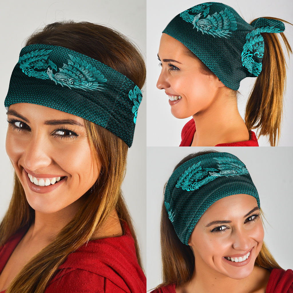 Viking Bandana Ragnarok Huginn Muninn Cyan Version Bandana RLT12