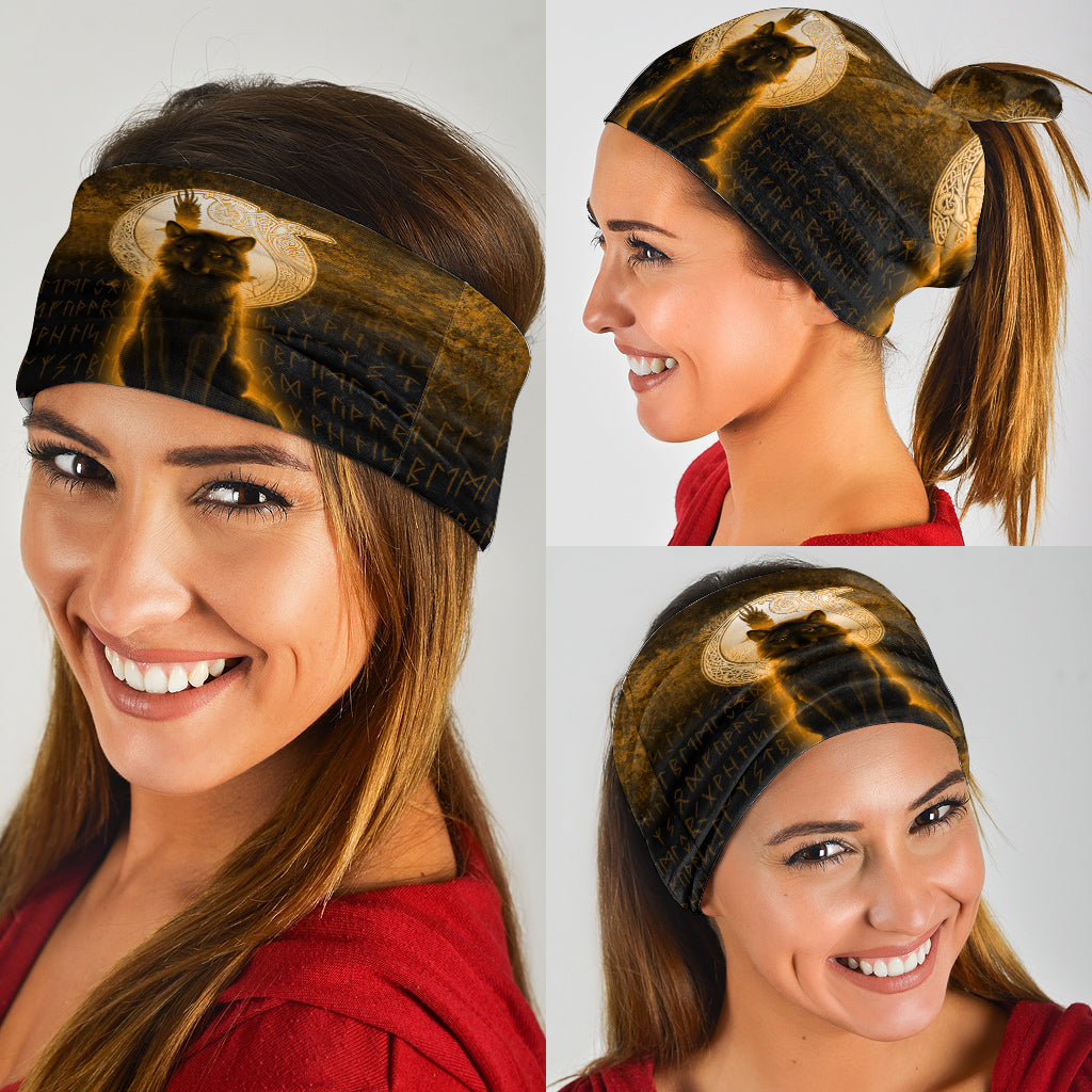 Viking Bandana Fenrir Viking Wolf Gold Version Bandana RLT12