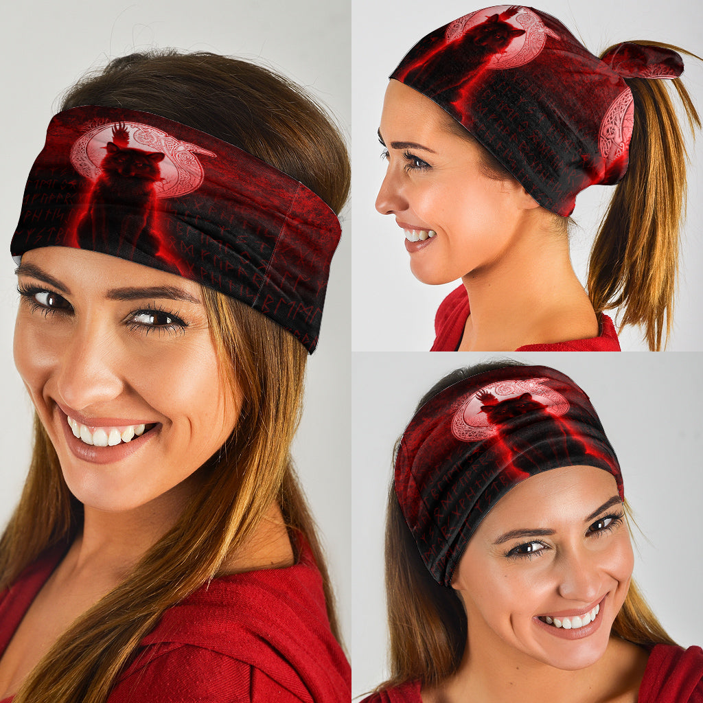 Viking Bandana Fenrir Viking Wolf Red Version Bandana RLT12